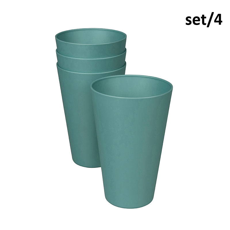 Zuperzozial - 4er Set Becher aus Biokunststoff Misty blue (blau)