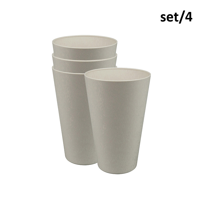 Zuperzozial - 4er Set Becher aus Biokunststoff Coconut white (weiß)