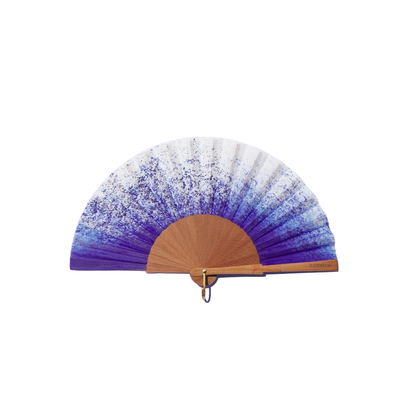 kleiner Fächer Blau Weiß 19cm Blue Splash 