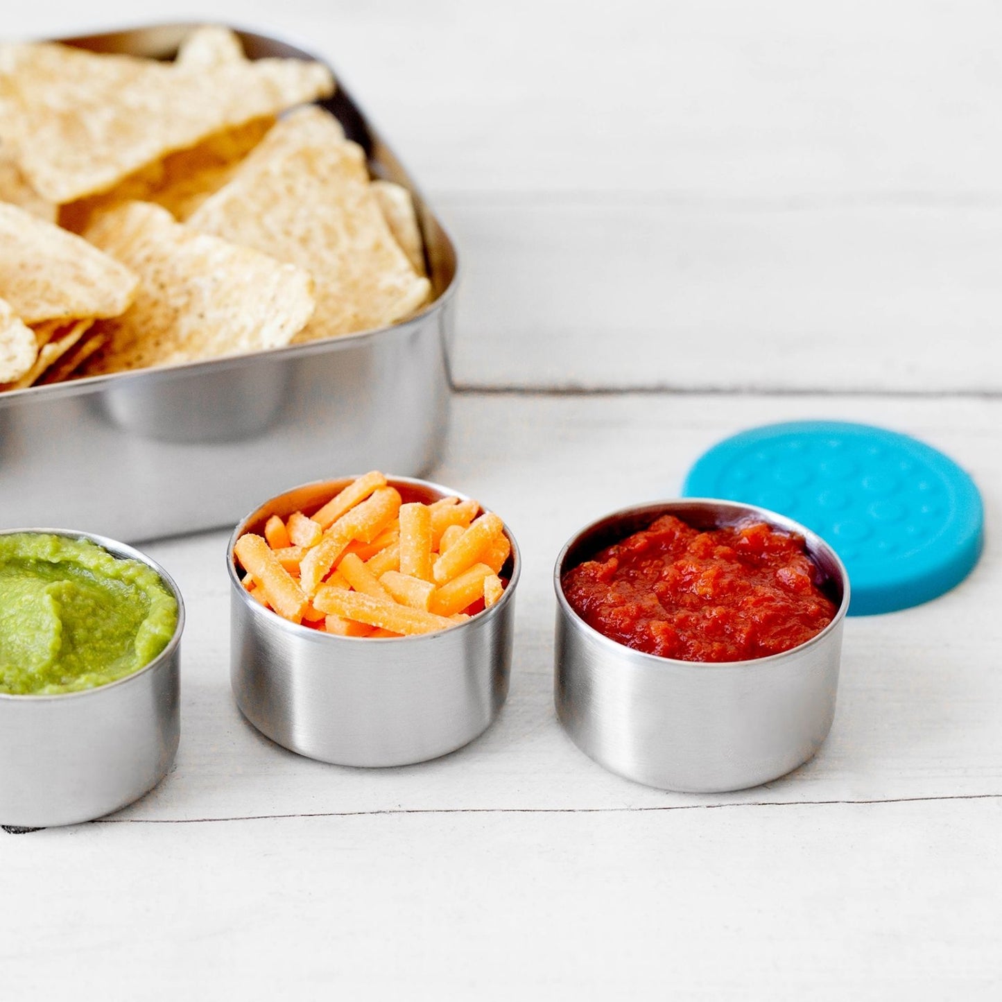 kleine runde Dosen Dips 3er-Set - Floral