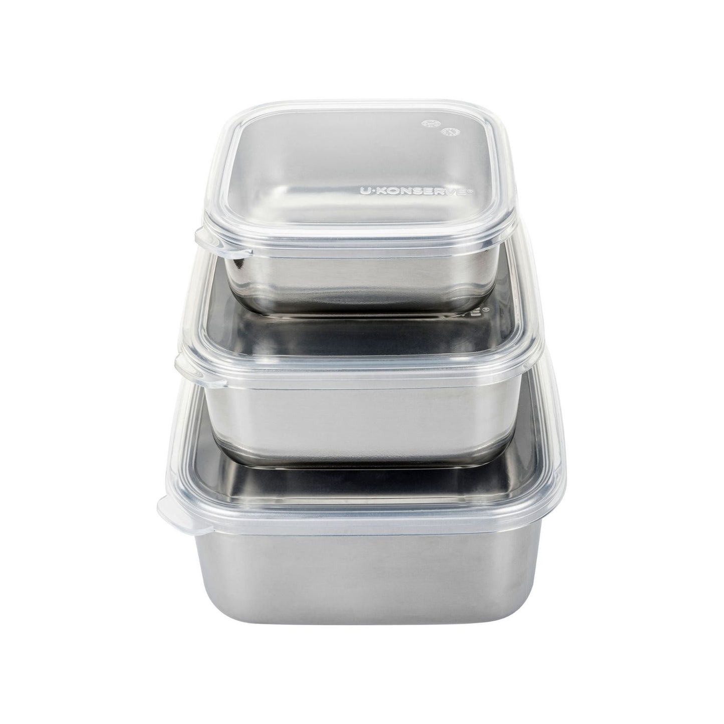 stapelbare Edelstahldosen Square Nesting Trio - 3er Set