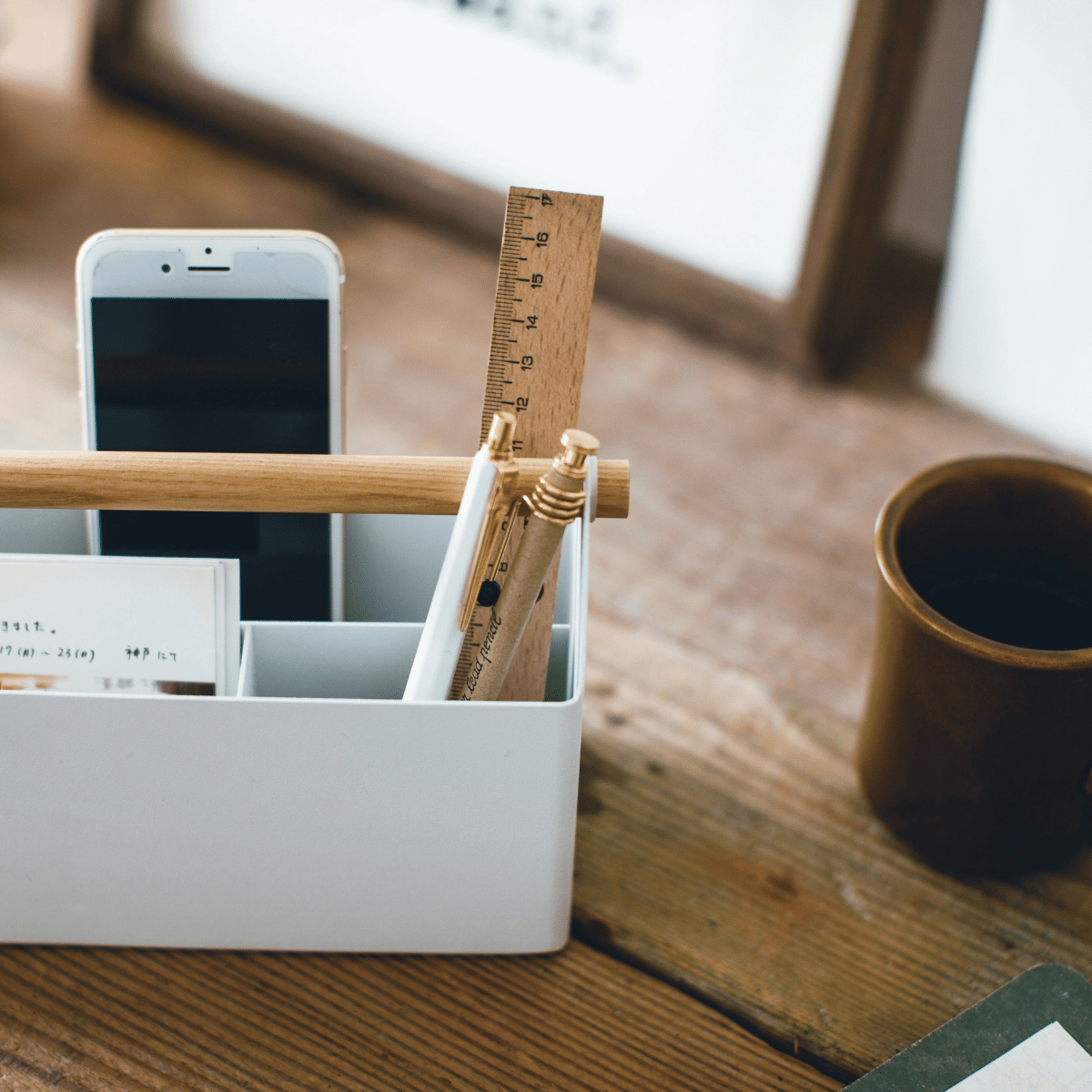 TOSCA Schreibtischablage – Weiß Schreibtischorganizer