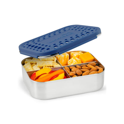 blaue Lunchbox mit 4 Abteilen Medium Quad - Blue