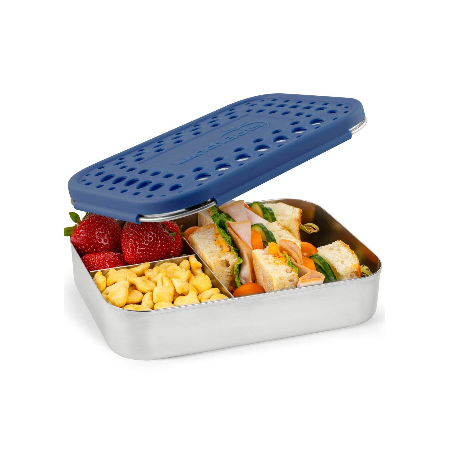 dunkelblaue Lunchbox Large Trio - Blue