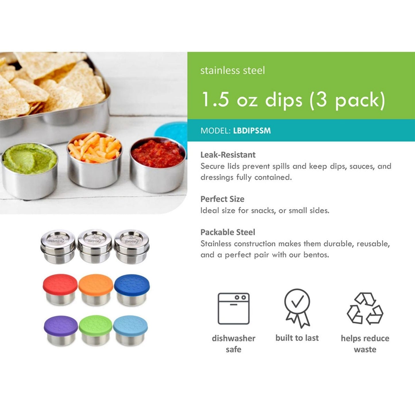 kleine runde Dosen Dips 3er-Set - Floral