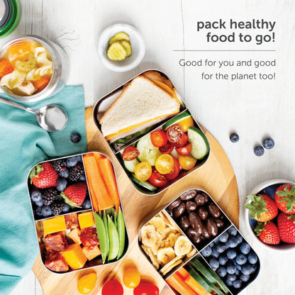 dunkelblaue Lunchbox Large Trio - Blue
