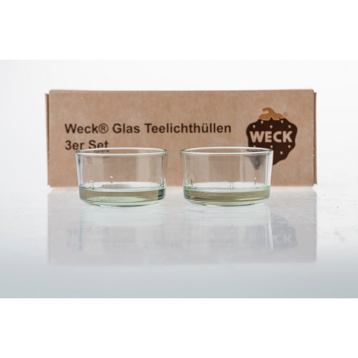 BIOKEMA - Teelichthüllen aus Glas - 3 Stück 