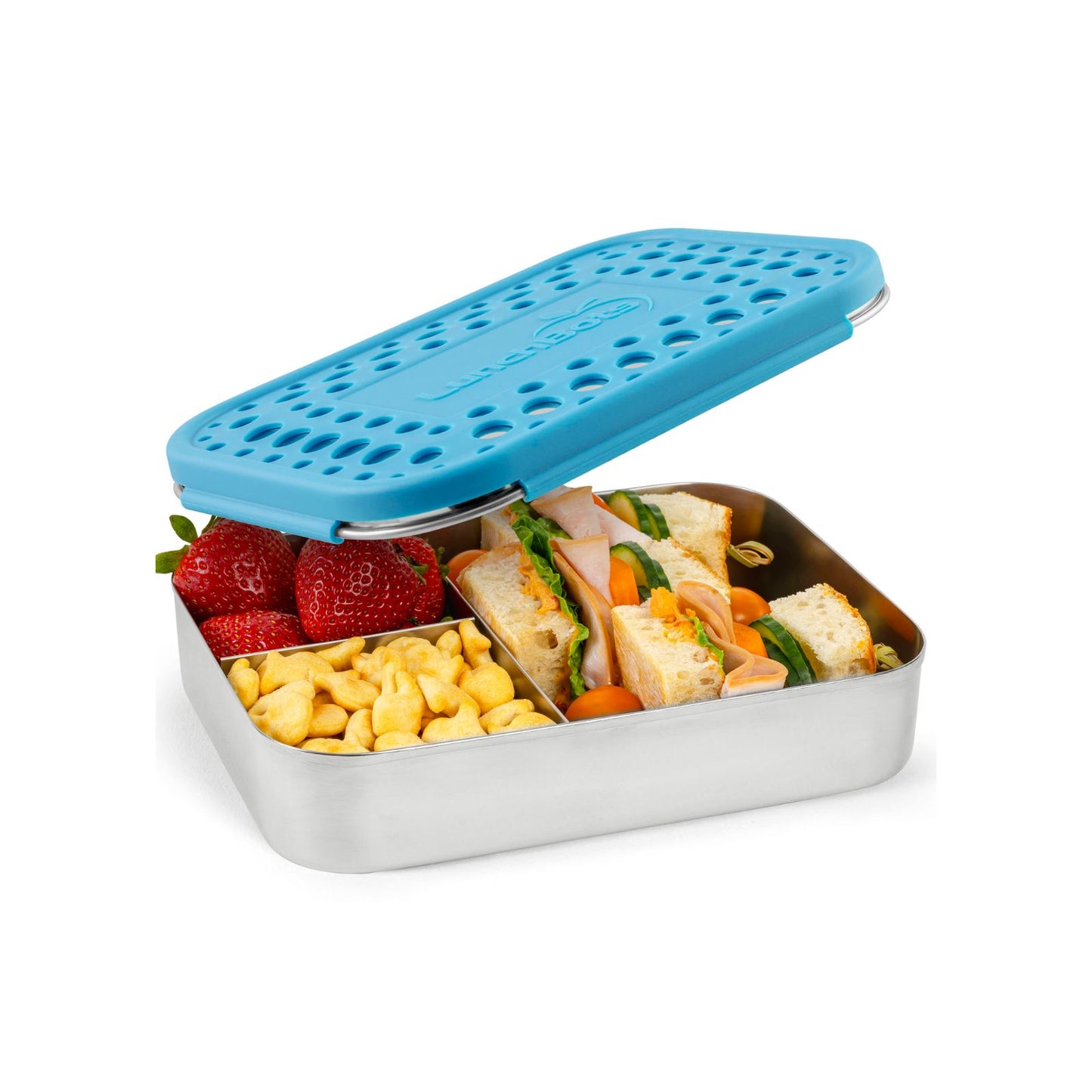 hellblaue Lunchbox Large Trio - Aqua