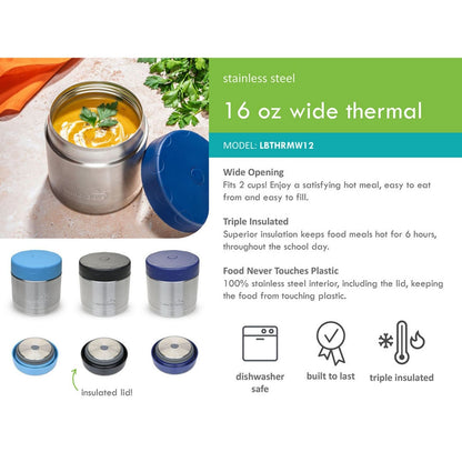 großer Thermobehälter für Suppen - Aqua