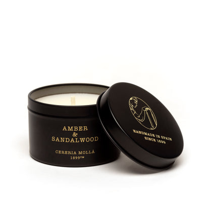 Duftkerze in Metalldose - Amber & Sandalwood