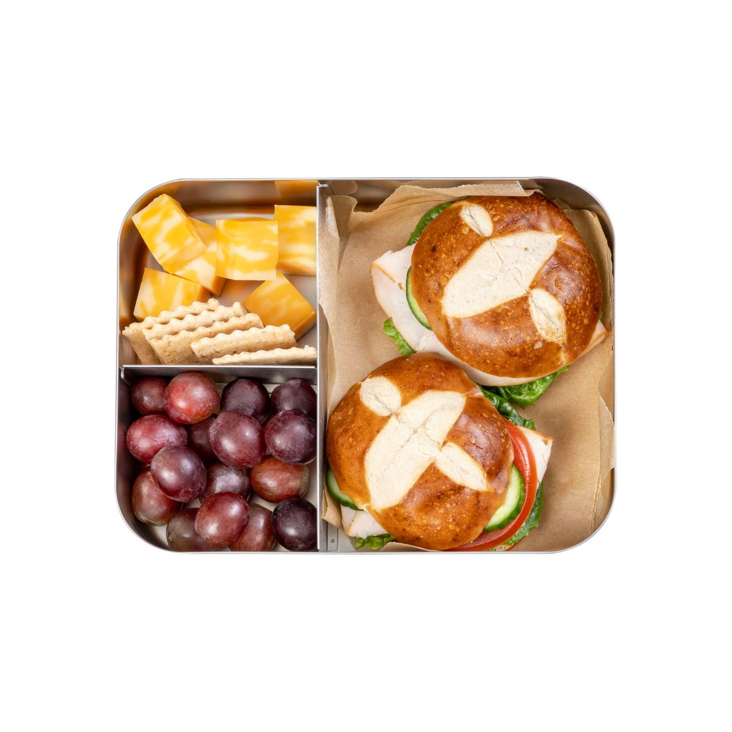 dunkelblaue Lunchbox Large Trio - Blue