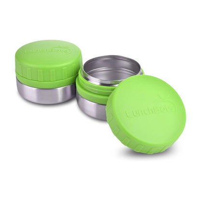 zwei auslaufsichere Edelstahldosen 115ml - Grün