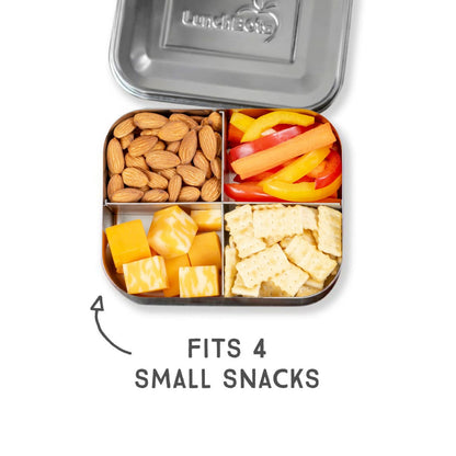 blaue Lunchbox mit 4 Abteilen Medium Quad - Blue