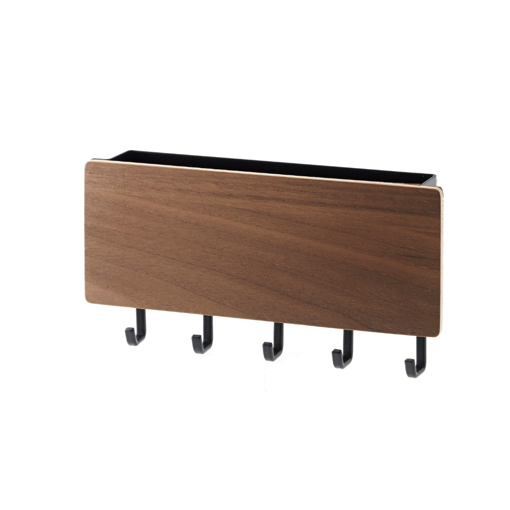 Magnetisches Schlüsselbrett mit Ablage - Schwarz