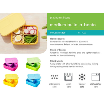 Build-a-Bento Lunchbox mit herausnehmbaren Abteilen - pink