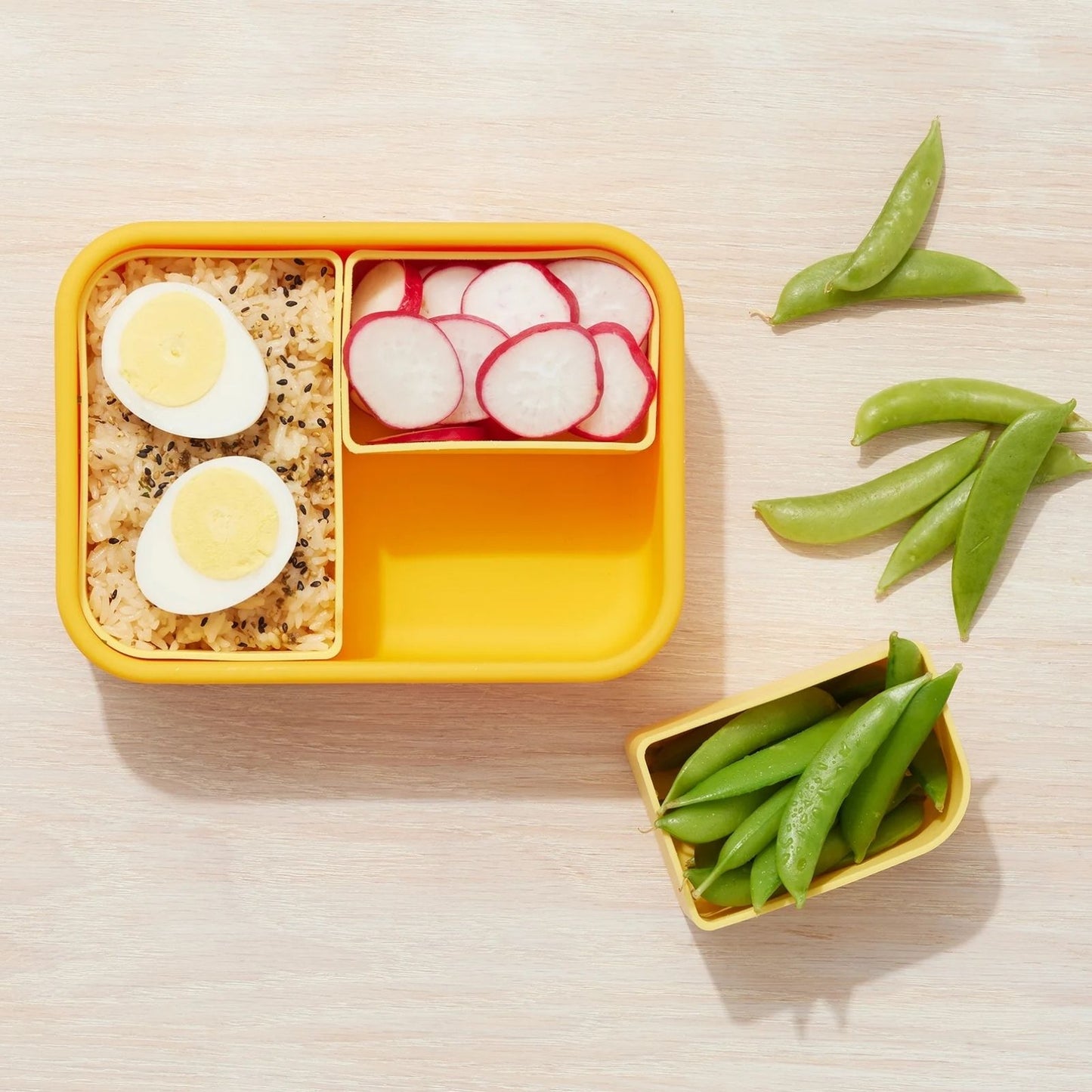 Build-a-Bento Lunchbox mit herausnehmbaren Abteilen - gelb