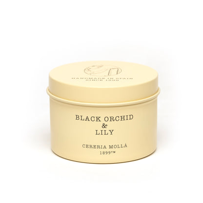Duftkerze in Metalldose - Black Orchid & Lily