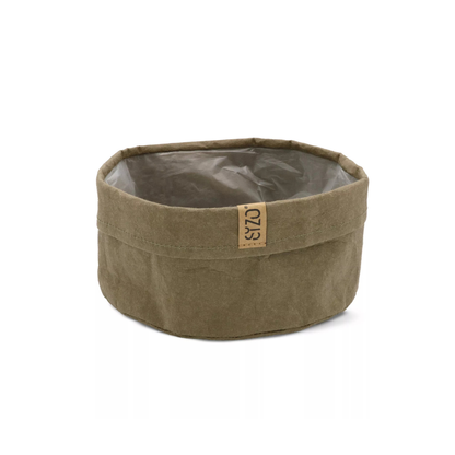 Papierbehälter - schlammfarben