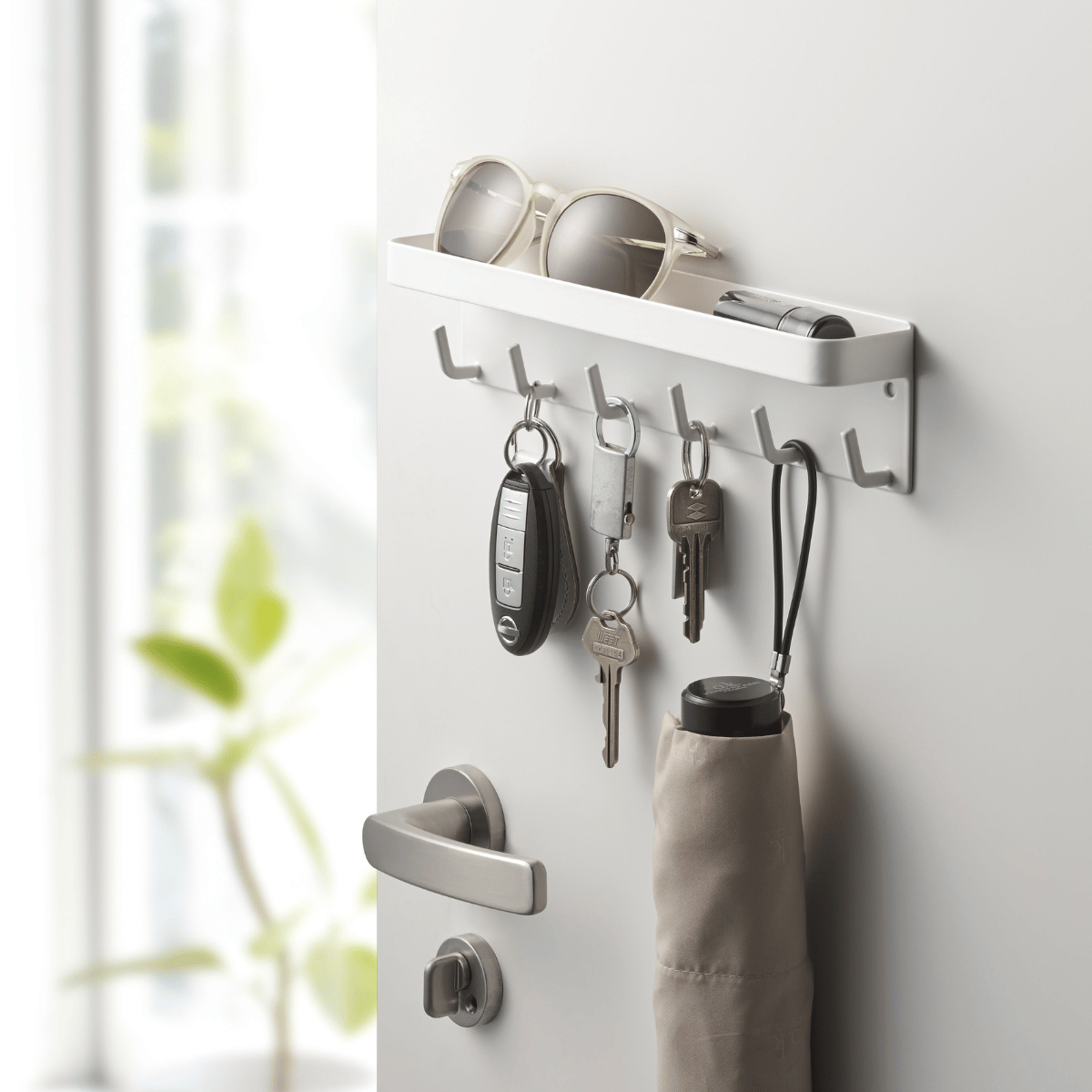 SMART Magnetischer Schlüsselhalter mit Ablage – Weiß Schlüsselablage