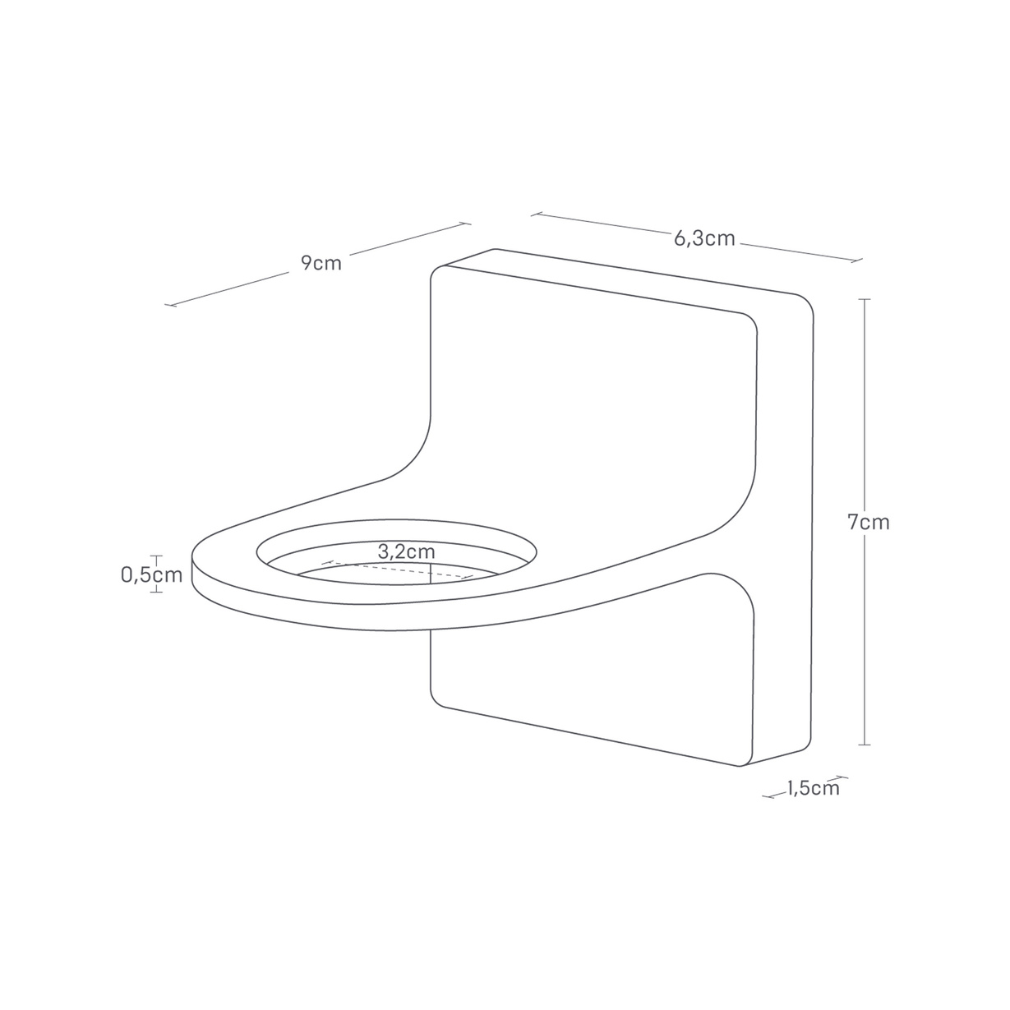Seifenspenderhalter zum Ankleben - schwarz