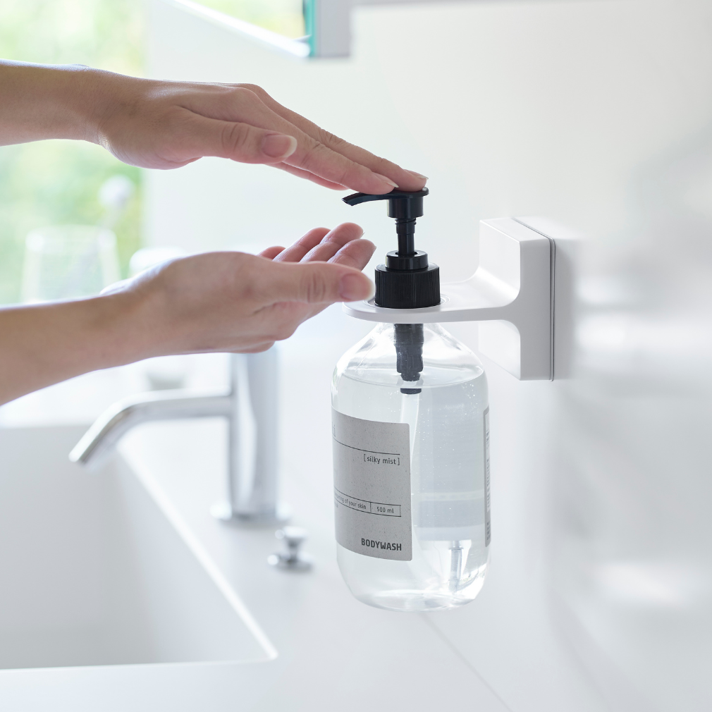 Seifenspenderhalter zum Ankleben - weiß