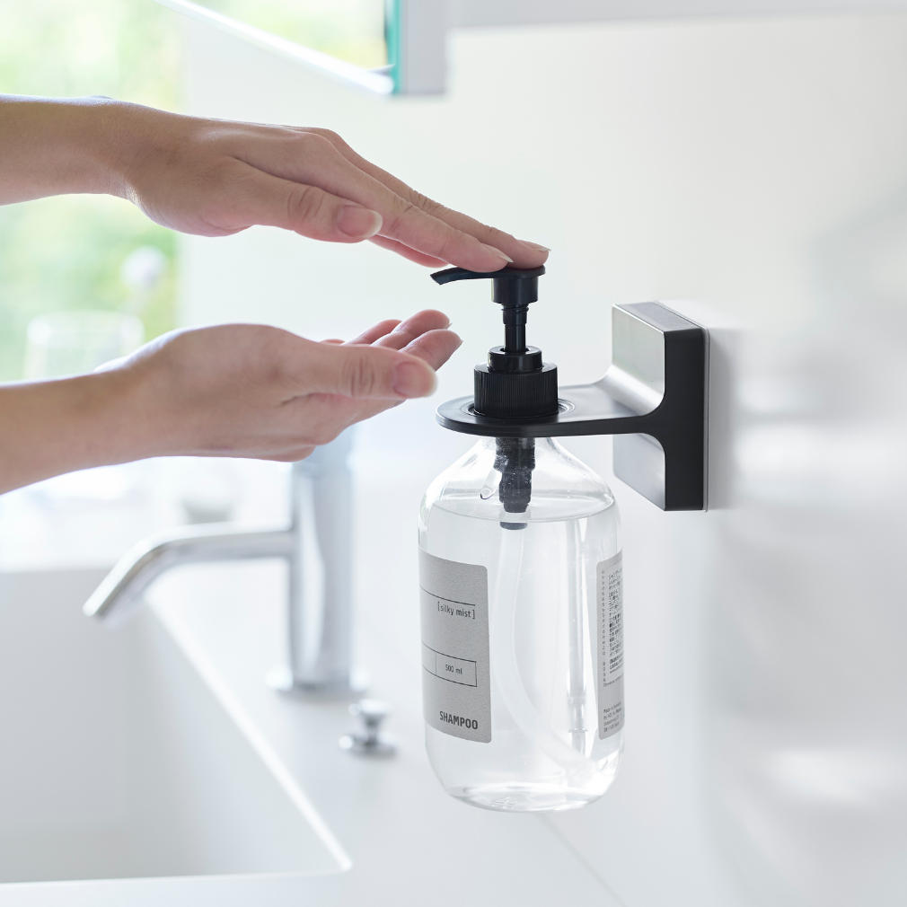 Seifenspenderhalter zum Ankleben - schwarz