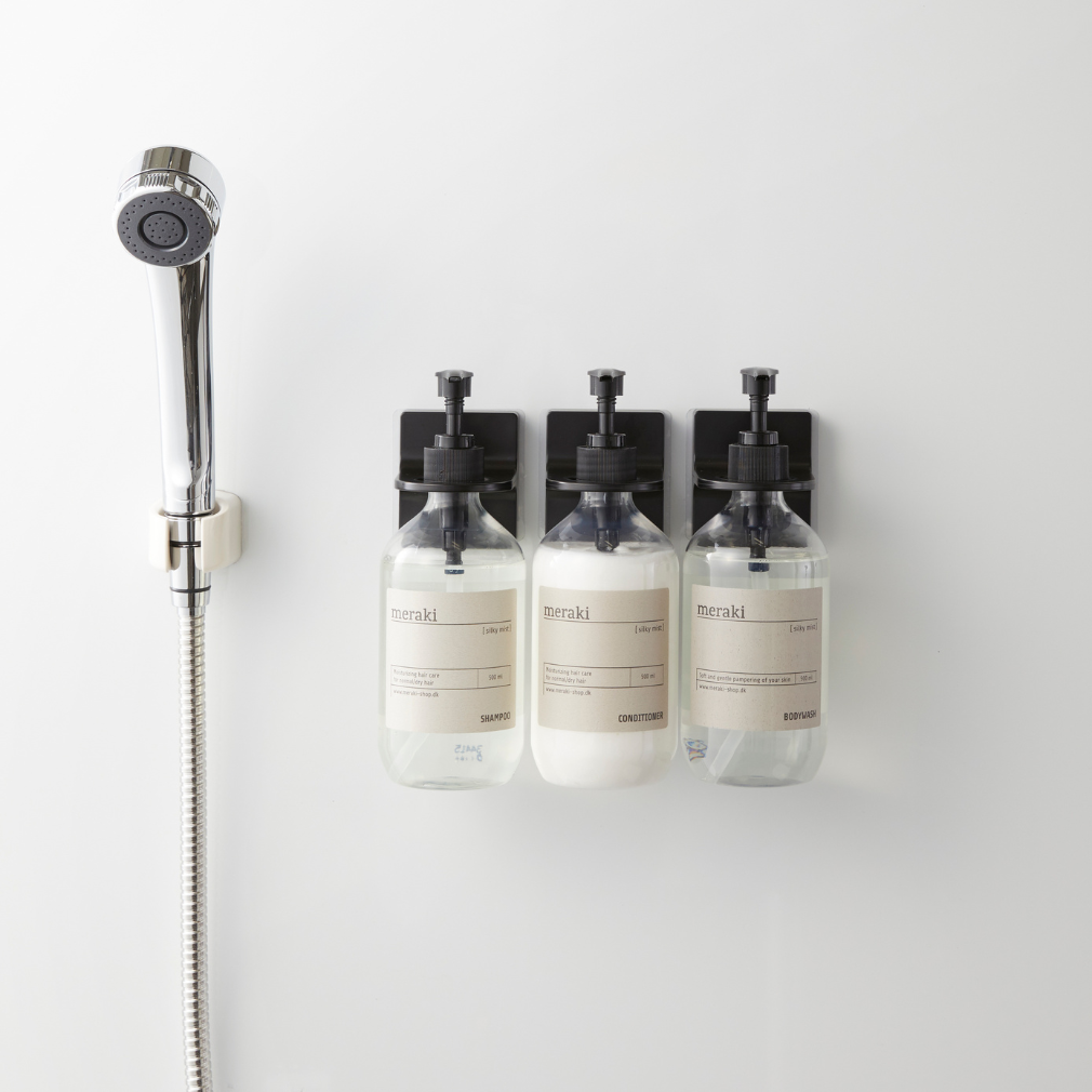 Seifenspenderhalter zum Ankleben - schwarz