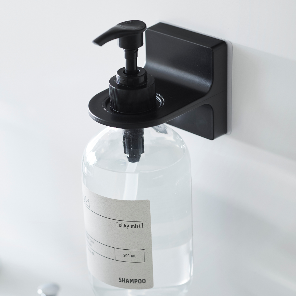 Seifenspenderhalter zum Ankleben - schwarz