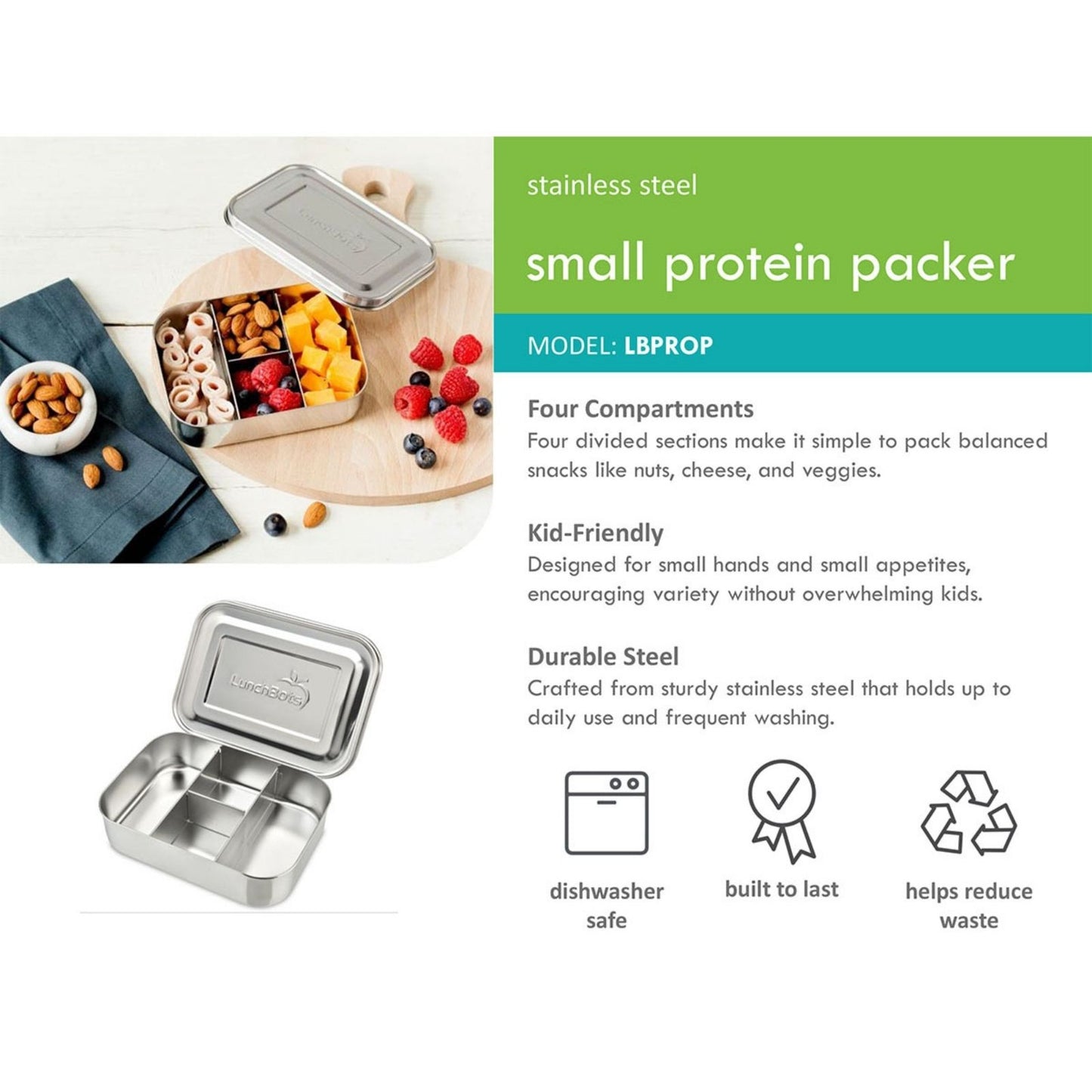 kleine Lunchbox Small Protein Packer - Edelstahl