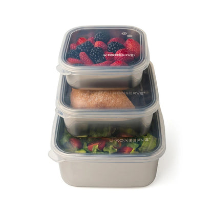 stapelbare Edelstahldosen Square Nesting Trio - 3er Set