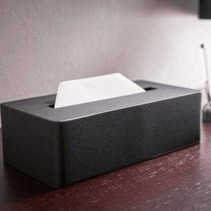 TOWER Taschentuchbox aus Metall - Schwarz Taschentuchbox