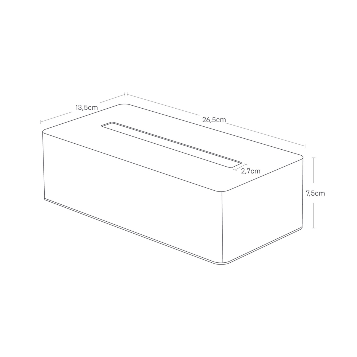 TOWER Taschentuchbox aus Metall - Schwarz Taschentuchbox