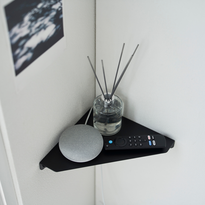 Wand-Eckregal - Schwarz