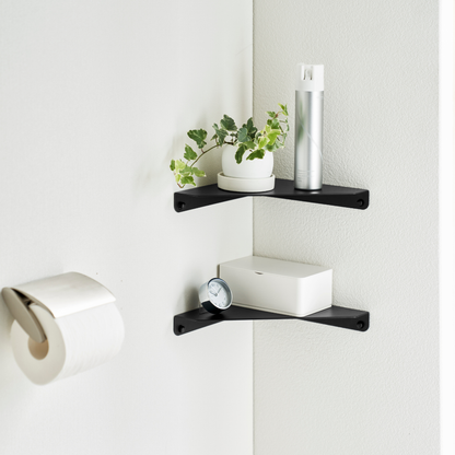 Wand-Eckregal - Schwarz