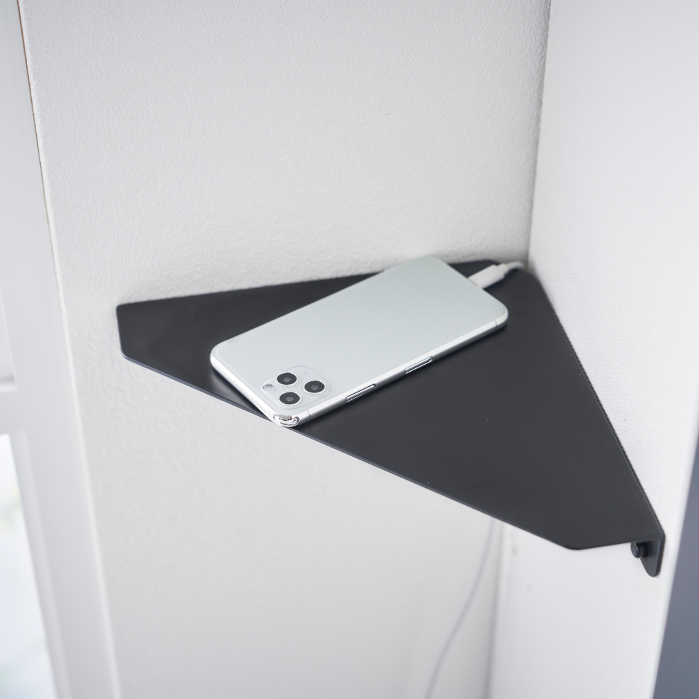 Wand-Eckregal - Schwarz