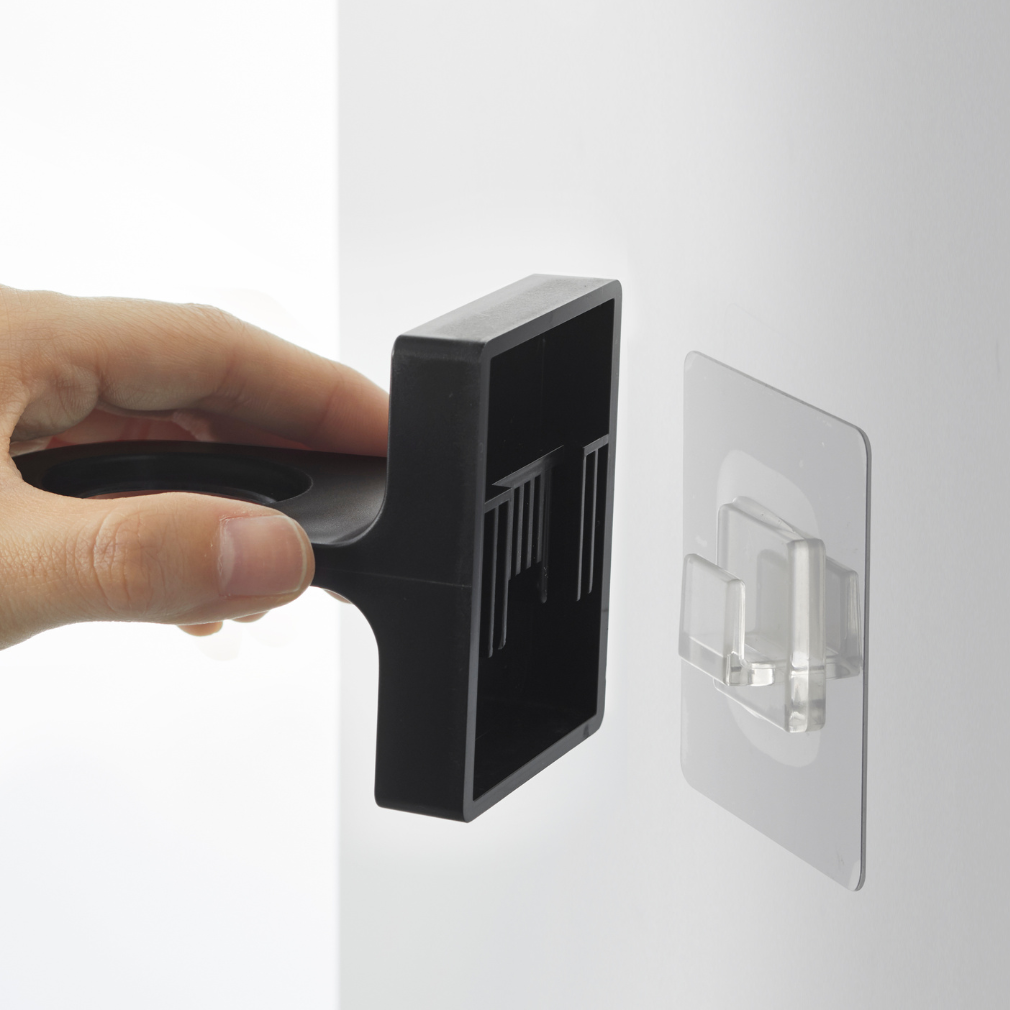 Seifenspenderhalter zum Ankleben - schwarz