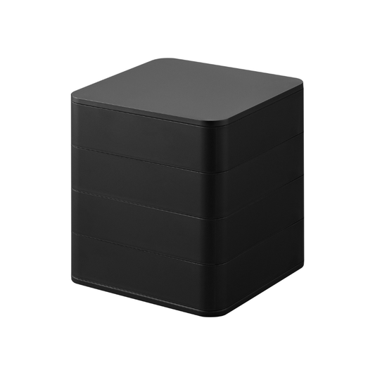 quadratische Schmuckdose - schwarz