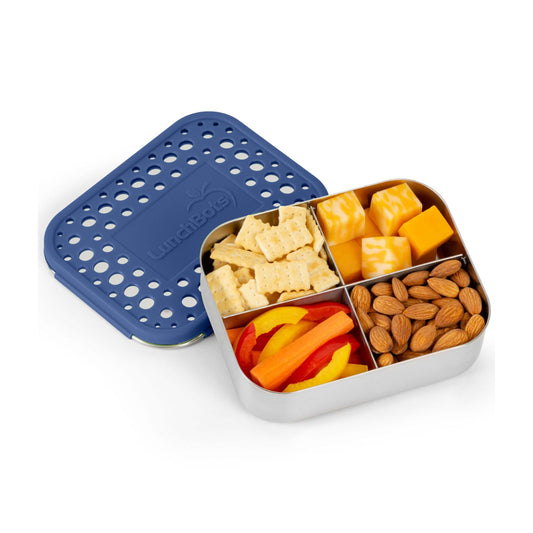 blaue Lunchbox mit 4 Abteilen Medium Quad - Blue