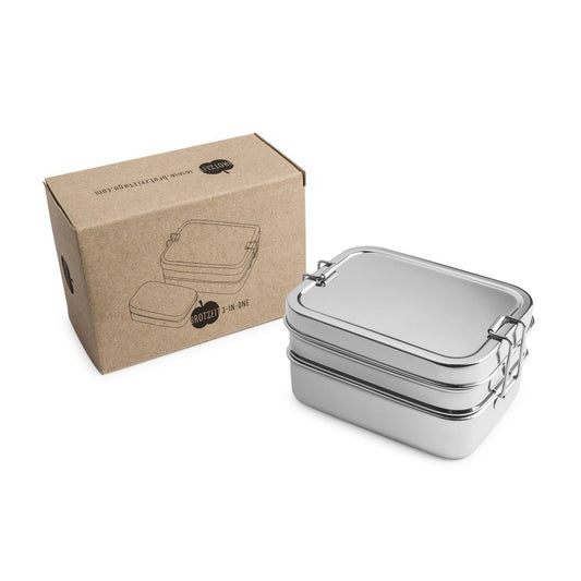 Brotzeit - Lunchbox aus Edelstahl - 3in1