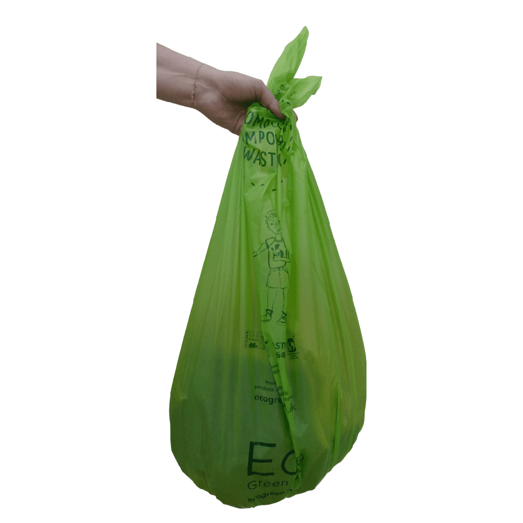 Eco Green Living - kompostierbarer großer Abfallbeutel 60 Liter