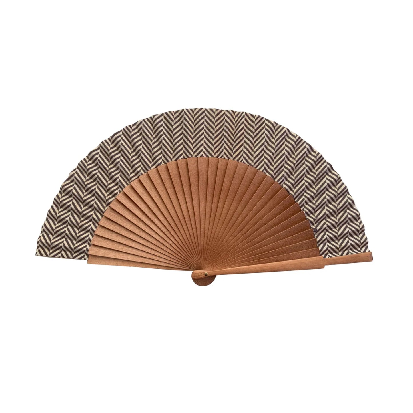 brauner Handfächer - Must Herringbone