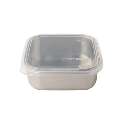 kleine quadratische Edelstahldose Square Small - 450ml