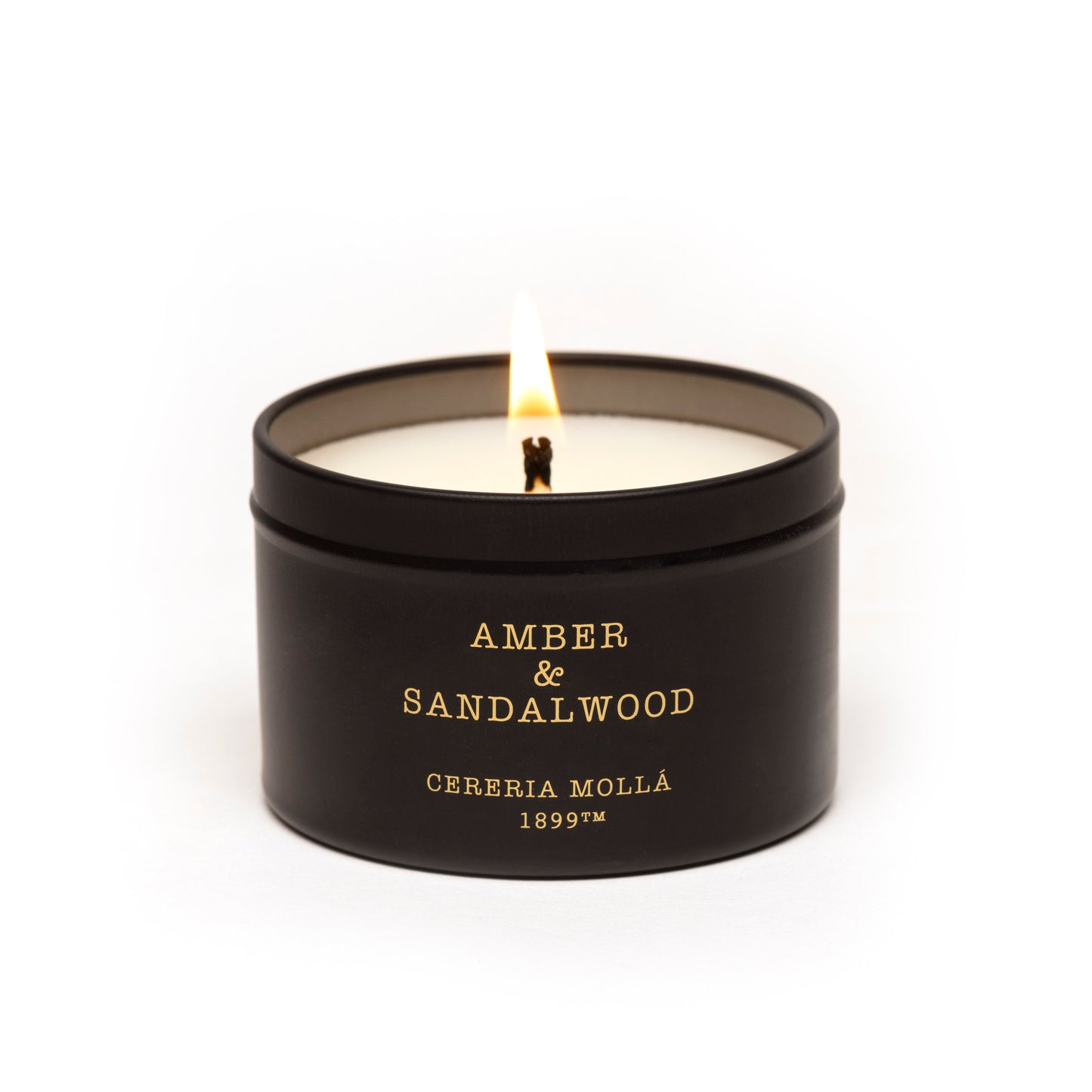 Duftkerze in Metalldose - Amber & Sandalwood