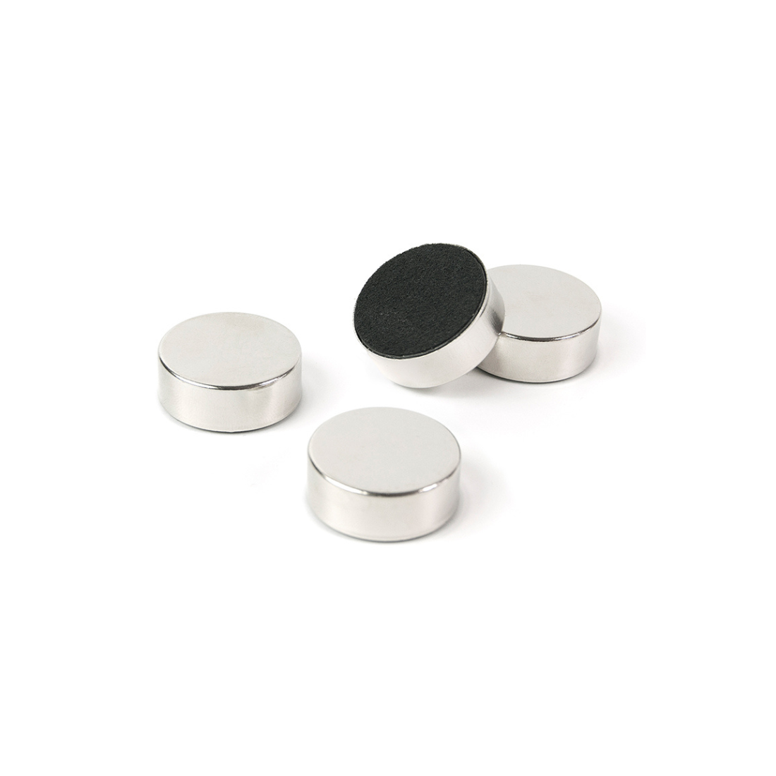 runde Magnete silber - 4er Set