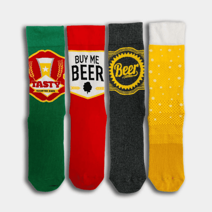 Socken mit Biermotiv und Geschenkverpackung | Waya
