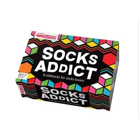 United Oddsocks - Geschenkbox mit 6 unterschiedlichen Socken - Addict
