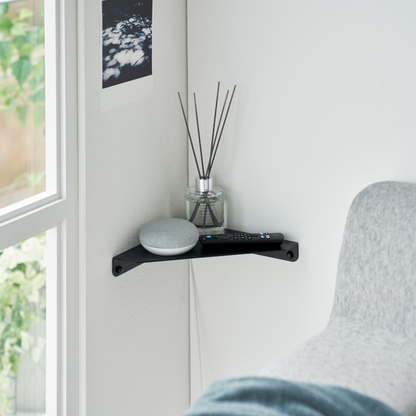 Wand-Eckregal - Schwarz