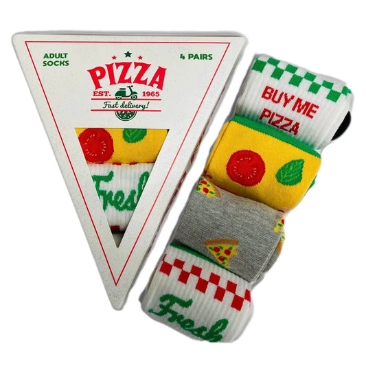 4 Paar Socken - Pizza - Socken - Socks By Cubic Feet | Waya