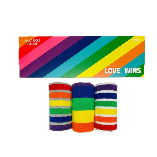 Boxt Socks - Tennissocken mit Regenbogen Motiv - 3 Paar