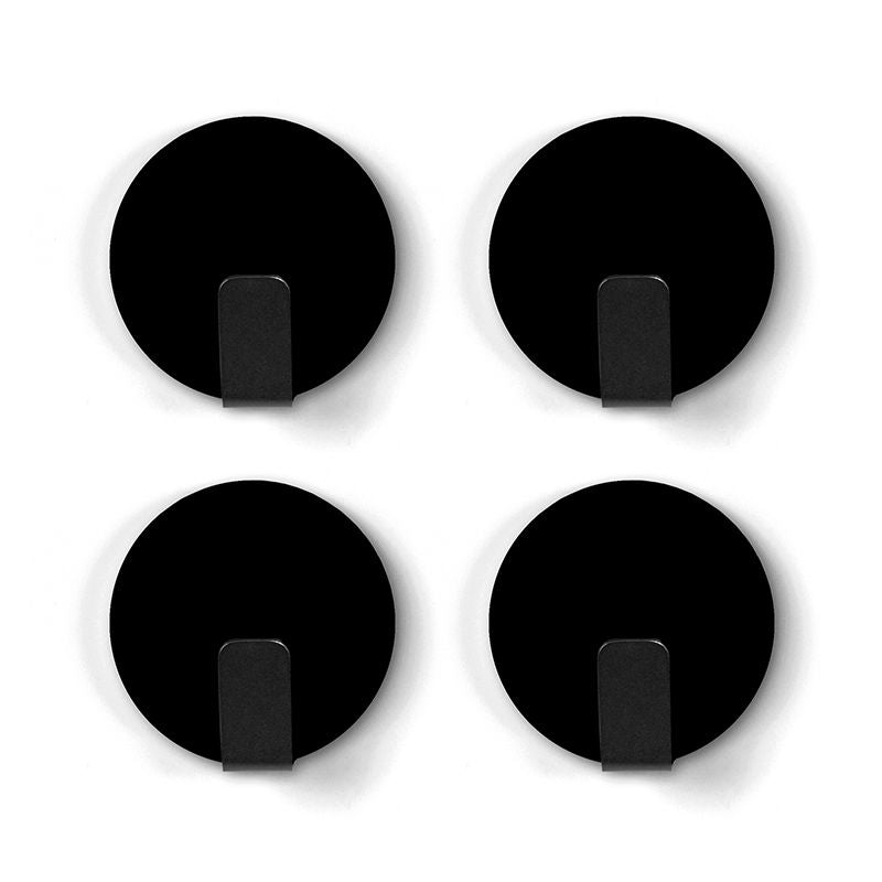 schwarze Magnete mit Stahlhaken - 4er Set - Trendform - Magnet | Waya